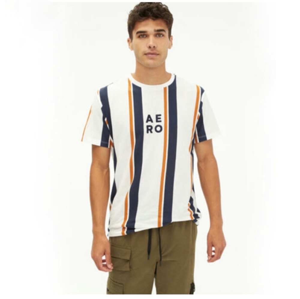 Aero Vertical Stripe Graphic Tee